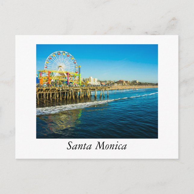 Santa Monica California Postcard (Front)