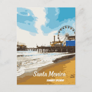 Santa Monica California Postcard