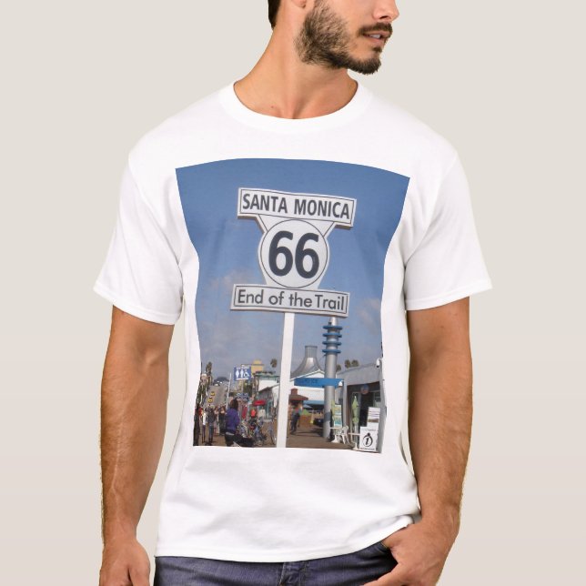 Santa Monica, California - RT 66 T-Shirt (Front)