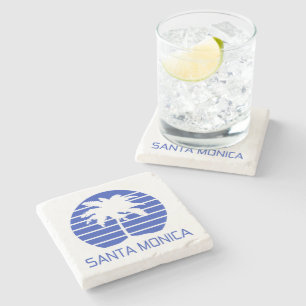 Santa Monica California  Stone Coaster