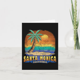 Santa Monica California Vintage Distressed Souveni Card