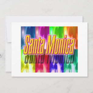 "Santa Monica" Colourful Palms Invitation Card