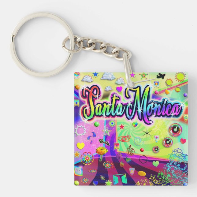 Santa Monica “Cool Energy” Keychain (Front)