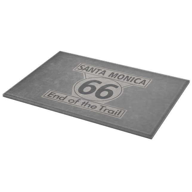 Santa Monica End of the Trail Route 66 Cutting Board (Corner)