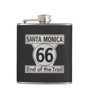 Santa Monica End of the Trail Route 66 Hip Flask