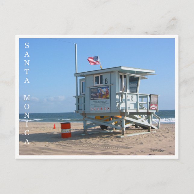 santa monica lifeguard postcard (Front)