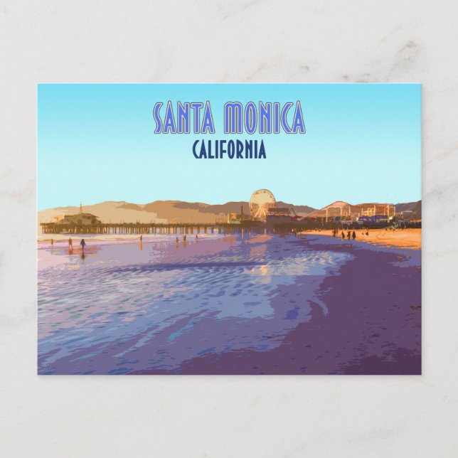 Santa Monica Los Angeles California Vintage Postcard (Front)