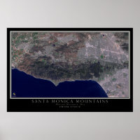 Santa Monica Mountains California Satellite Map