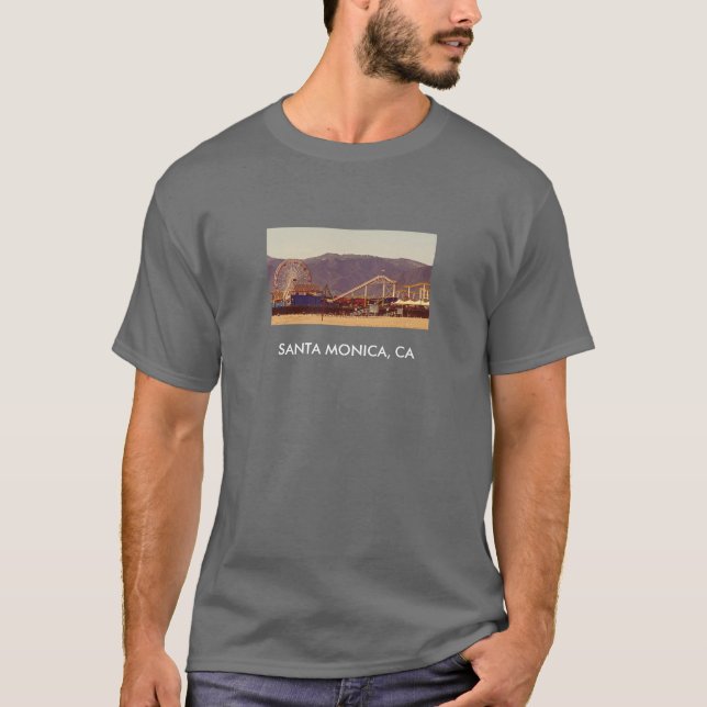 Santa Monica Pier - Basic Dark Shirt (Front)