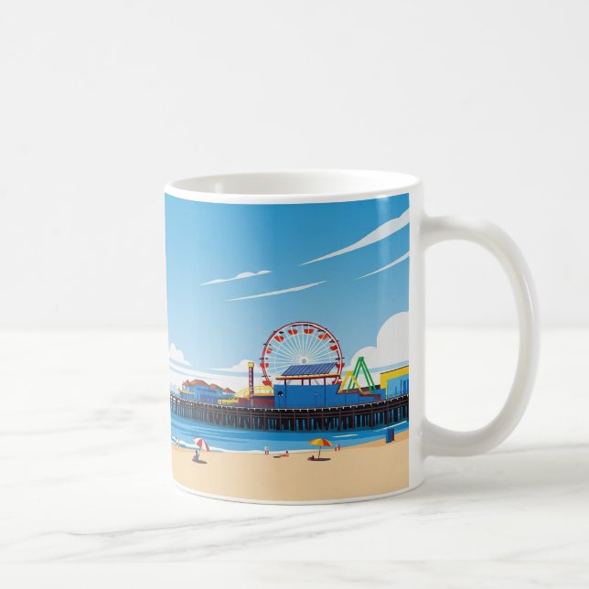 Santa Monica Pier California Los Angeles Coffee Mug (Right)