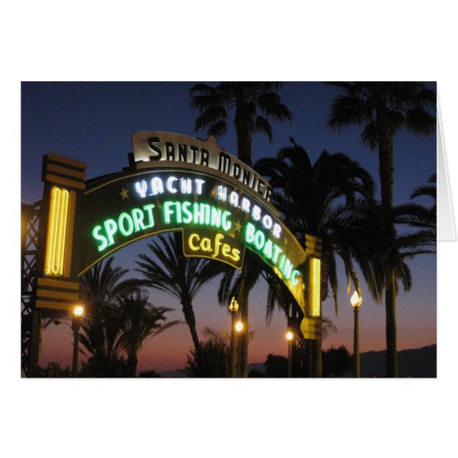 Santa Monica Pier Card (Front Horizontal)