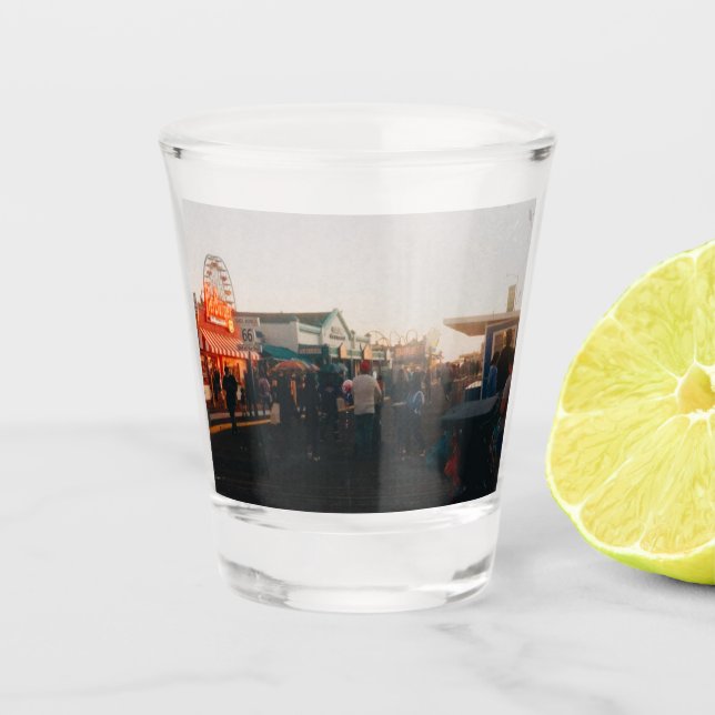 Santa Monica Pier, Los Angeles, California Shot Glass (Front)