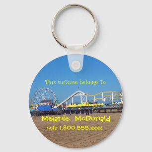 Santa Monica Pier Luggage Tag Key Ring