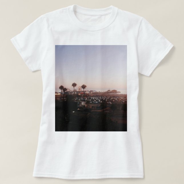 Santa Monica Pier Patch T-Shirt (Design Front)