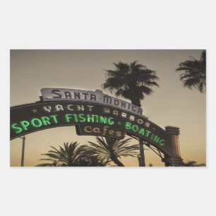 Santa Monica pier Rectangular Sticker