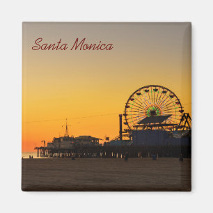 Santa Monica Pier Sunset Magnet