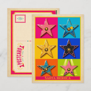 Santa Monica Postcard California Hollywood Star