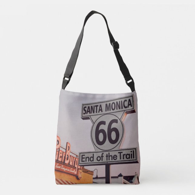 Santa Monica Route 66 California Crossbody Bag (Back)