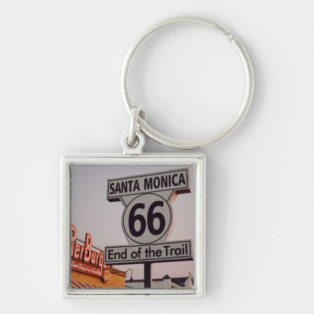 Santa Monica Route 66 California Key Ring (Front)