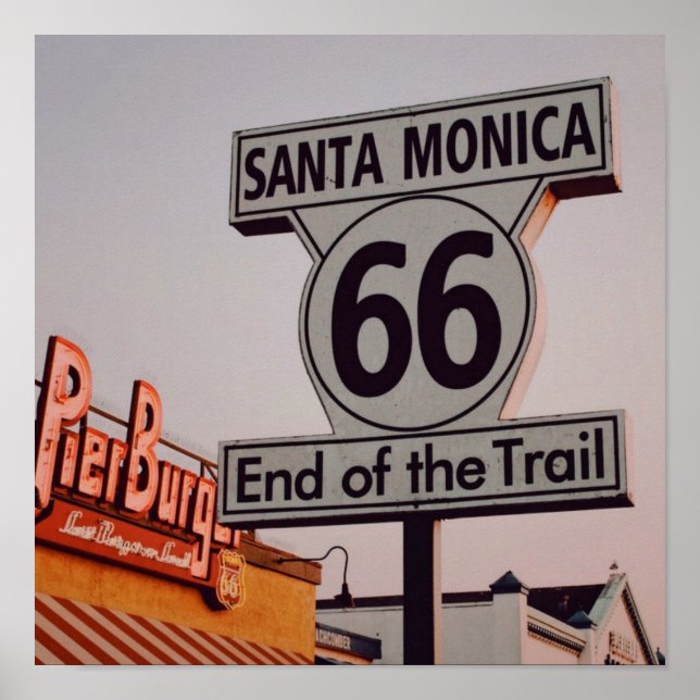 Santa Monica Route 66 California Poster (Front)