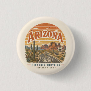Santa Monica Route 66 Coastal Keepsake 3 Cm Round Badge