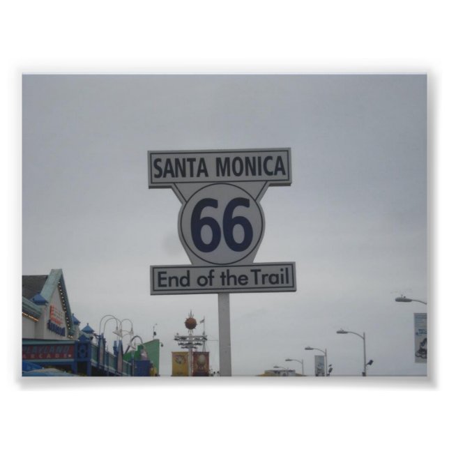 Santa Monica Route 66 Photo Print (Front)