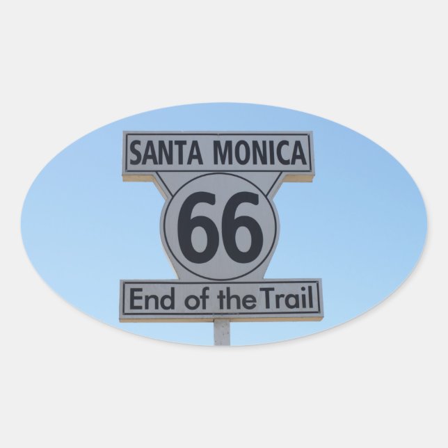 Santa Monica Route 66 Sticker (Front)