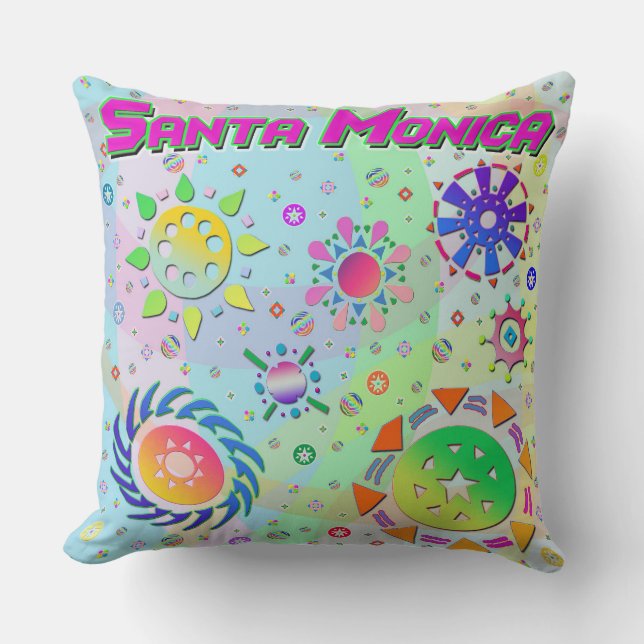 Santa Monica Seven Suns & Energy Pillow (Front)