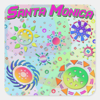 Santa Monica Seven Suns & Energy Sticker