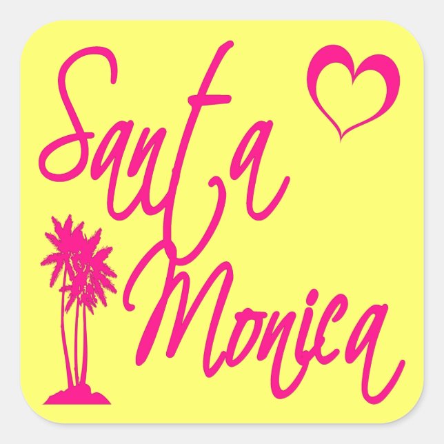 Santa Monica Square Sticker (Front)