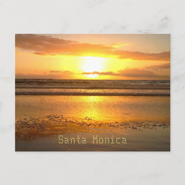 Santa Monica Travel Beach Bubbles Postcard (Front)
