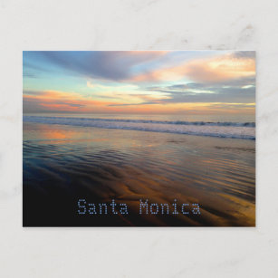 Santa Monica Trippy Sunset Dream Postcard