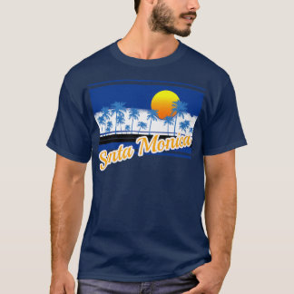 Santa Monica Vintage Surf Style Retro Beach  T-Shirt