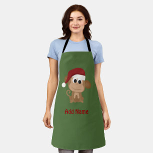 Santa Monkey Apron