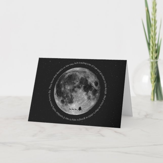 Santa Moon Holiday Card (Front)