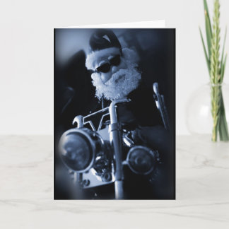 santa motorcycle holiday card