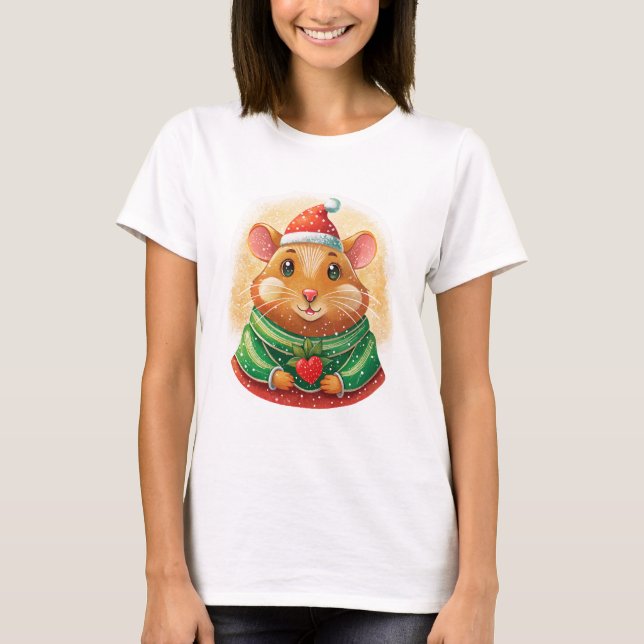 Santa Mouse Love Women's T-Shirt (Front)