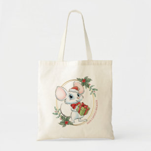 Santa Mouse Santa Cat ChristmasTote Bag