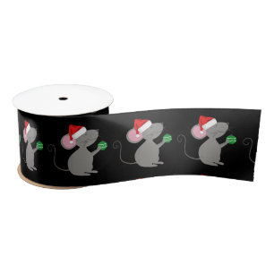 Santa Mouse Satin Ribbon