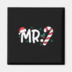 Santa Mr And Mrs Candy Cane Couples Matching Chris Magnet