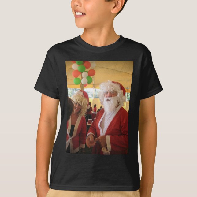 Santa & Mrs. Claus Christmas Celebration – Festive T-Shirt (Front)