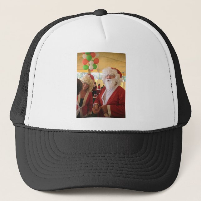Santa & Mrs. Claus Christmas Celebration – Festive Trucker Hat (Front)