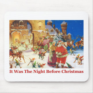 Santa & Mrs Claus Christmas Eve at the North Pole Mouse Mat
