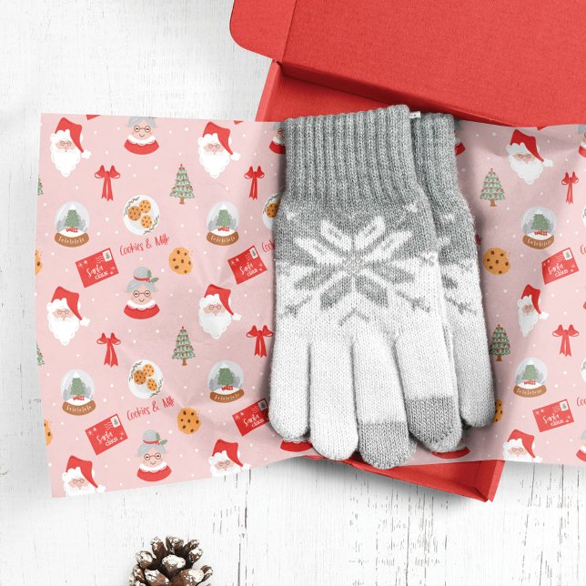Santa & Mrs Claus Festive Fa La La Christmas Tissue Paper (Creator Uploaded)