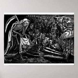 Santa Muerte and the Soldier c. 1951 Mexico. Poster