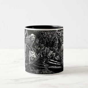 Santa Muerte and the Soldier c. 1951 Mexico Two-Tone Coffee Mug