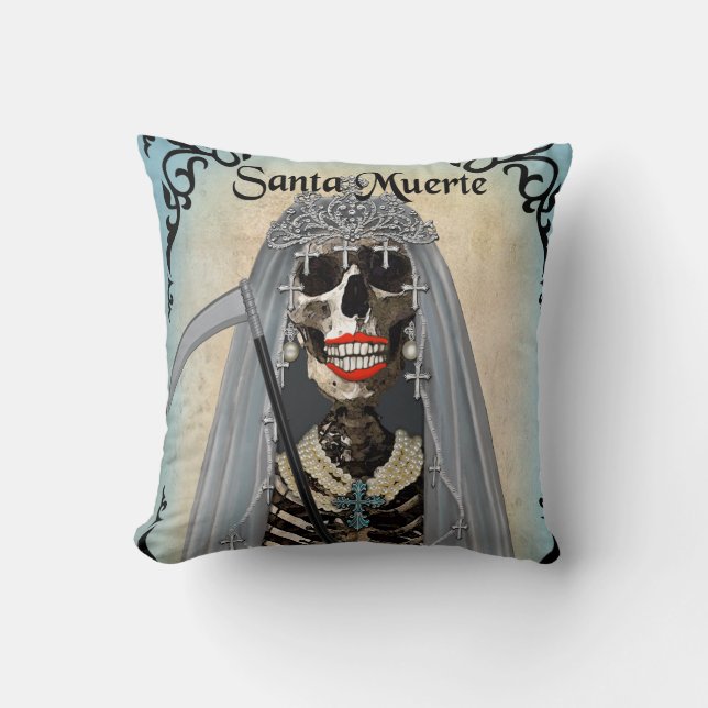 Santa Muerte Art Pillow (Front)