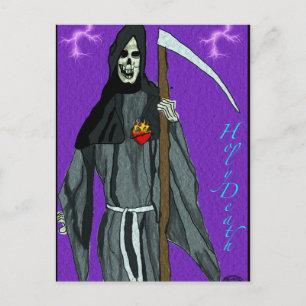 Santa Muerte Holiday Postcard