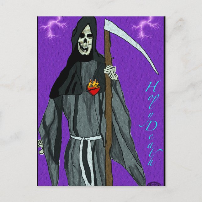 Santa Muerte Holiday Postcard (Front)