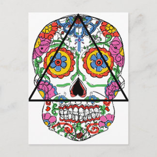 Santa Muerte in a triangle Holiday Postcard